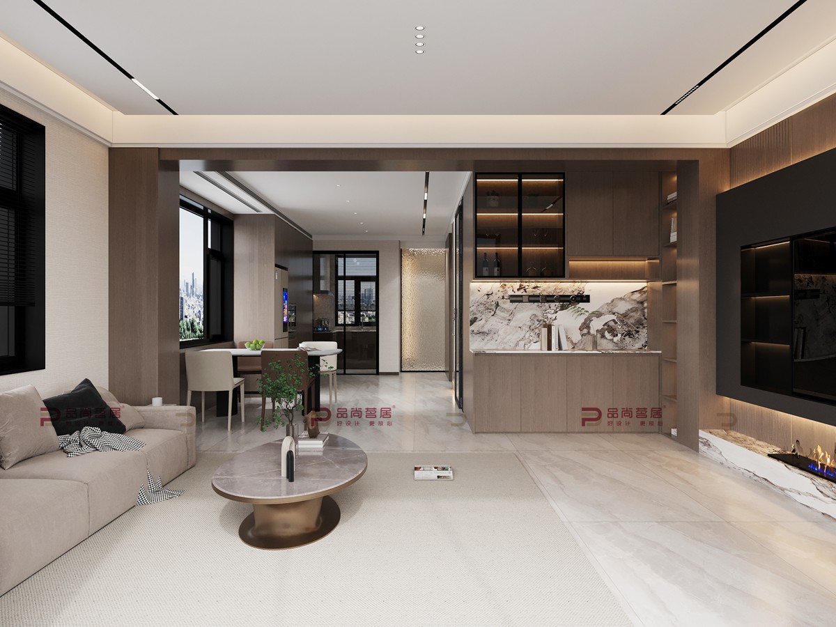 保利时代200㎡意式轻奢大连甘井子区装修案例分享